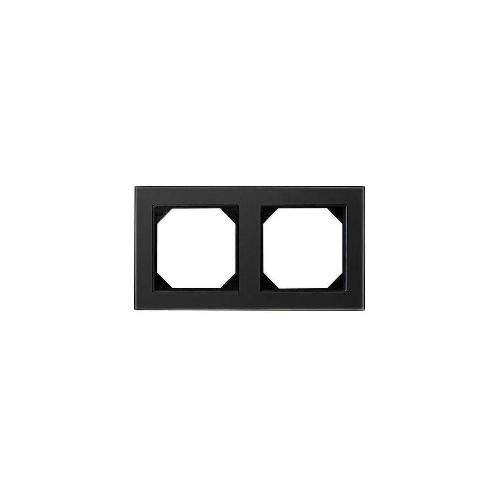 Рамка 2-постовая Liregus Epsilon стекло чёрное 28-237