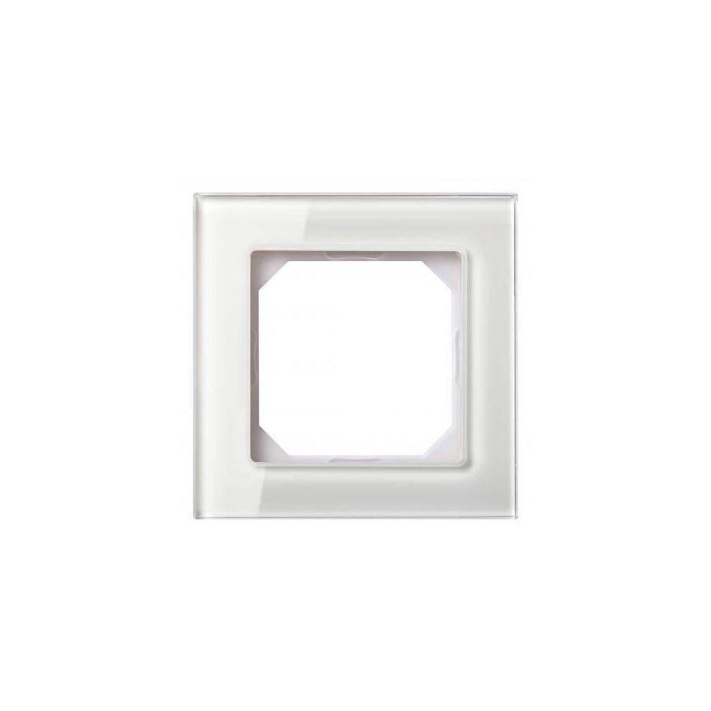 Рамка 1-постовая Liregus Epsilon стекло белое глянцевое 28-251