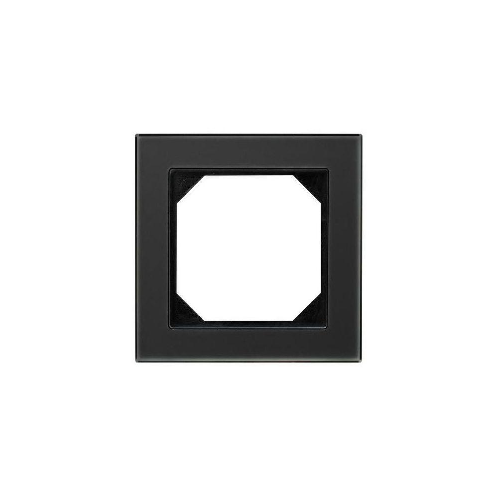 Рамка 1-постовая Liregus Epsilon стекло чёрное 28-236